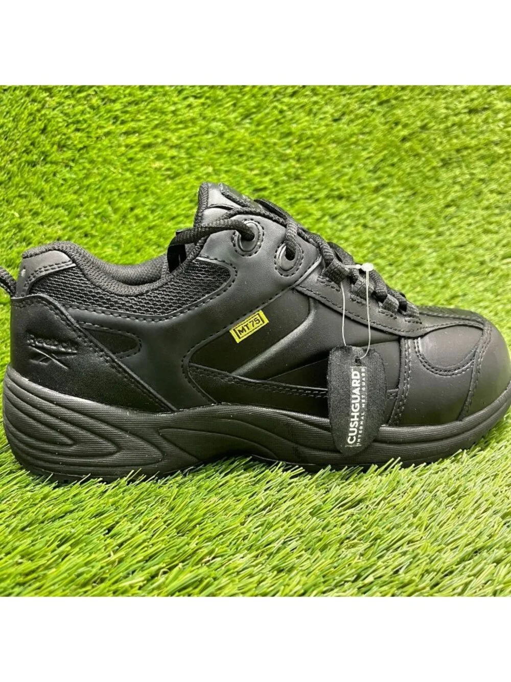 Reebok Centose Womens Size 9D Black Leather Composite Toe Safety Work Shoes